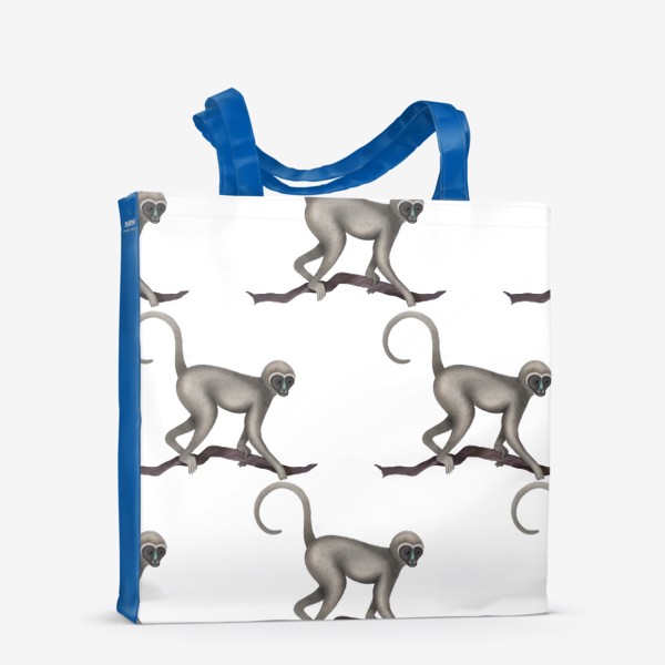 Сумка-шоппер «Паттерн с обезьянками»
