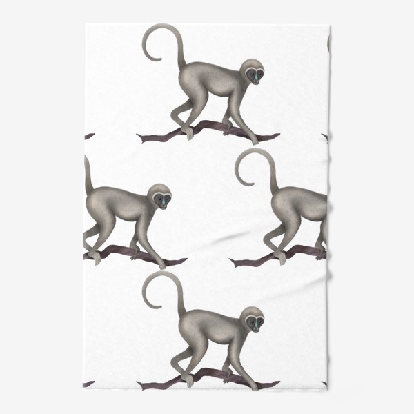 Полотенце «Паттерн с обезьянками»