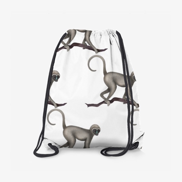 Рюкзак «Паттерн с обезьянками»