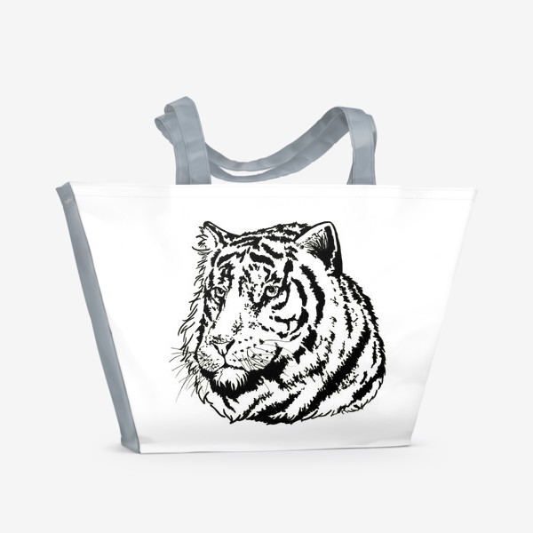 Пляжная сумка «Тигр портрет»