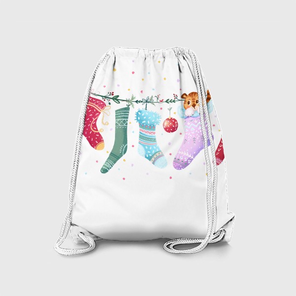 Рюкзак «Новогодний тигренок и носки»