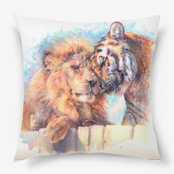 Подушка «Тигр и лев»