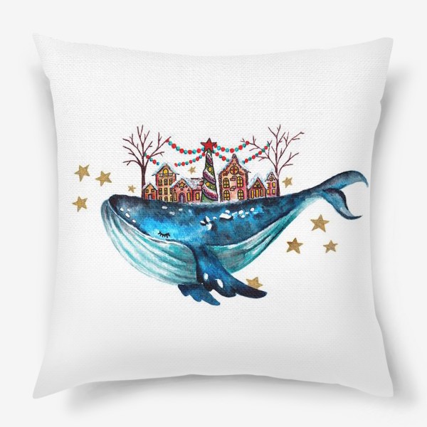 Подушка «Новогодний кит»