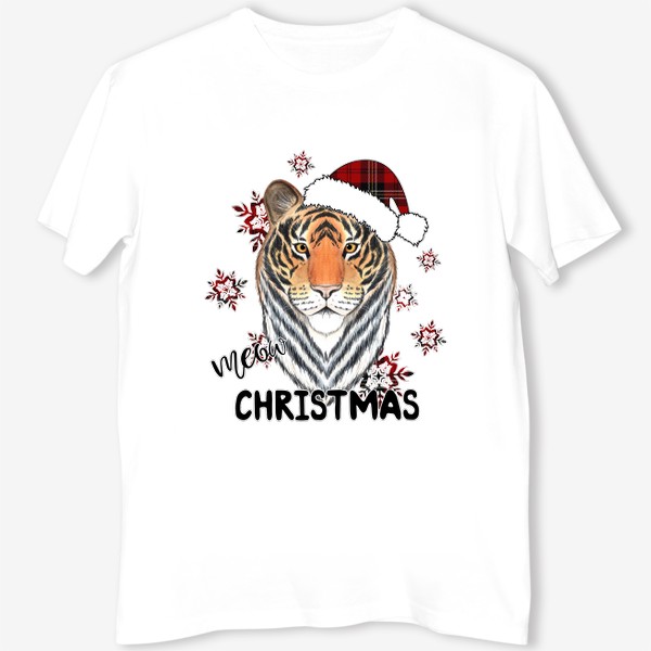 Футболка «Рождественский тигр "Мяу Рождество"»