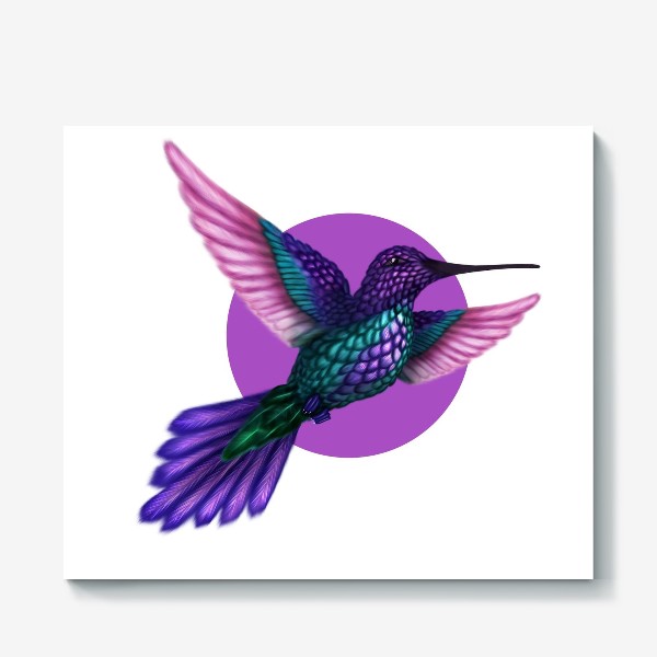 Холст «Фиолетовая колибри.»