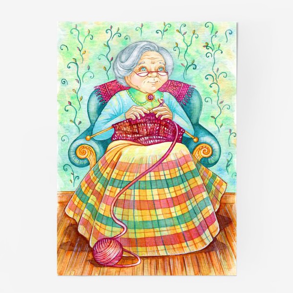 Постер «Бабуля, рукодельница, мастерица.»