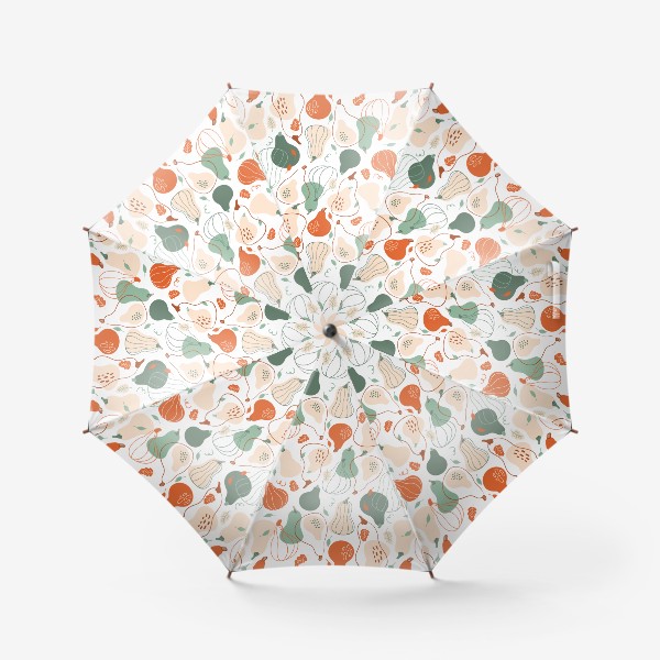 Зонт «Абстрактный паттерн с тыквами»
