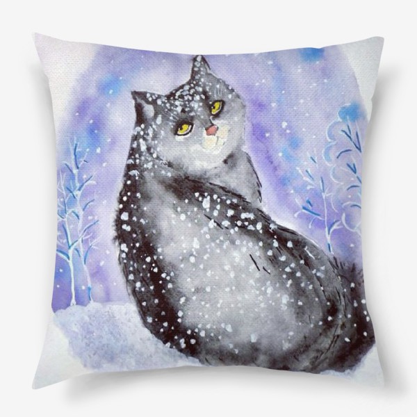 Подушка «Снежный кот»