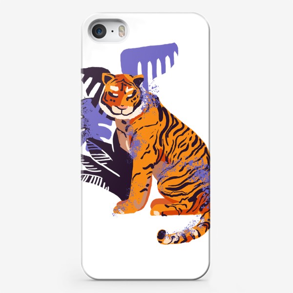 Чехол iPhone «Тигр в тропиках»