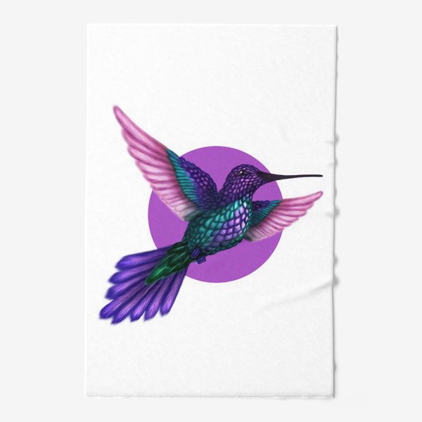 Полотенце «Фиолетовая колибри.»
