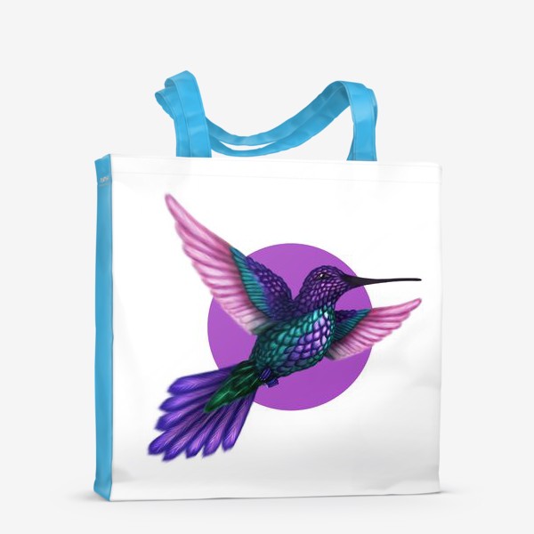 Сумка-шоппер «Фиолетовая колибри.»