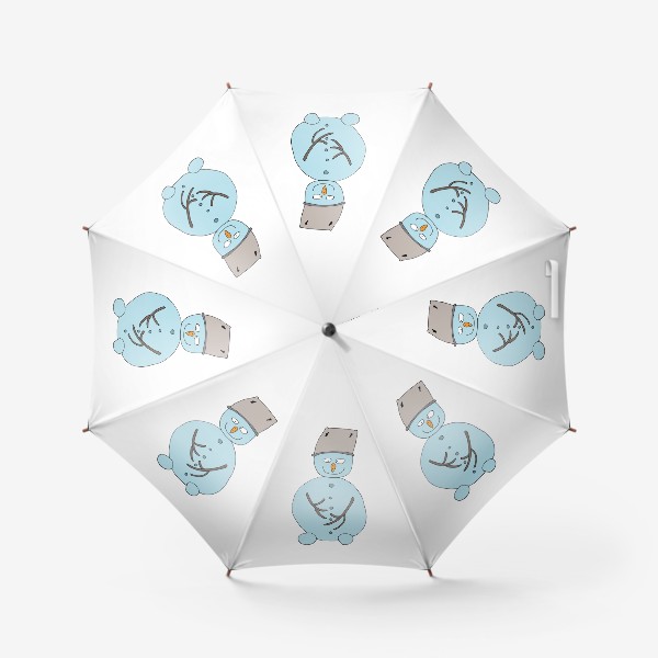 Зонт «Снеговик с ведром на голове.»
