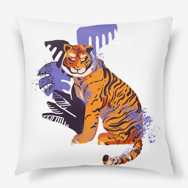 Подушка «Тигр в тропиках»