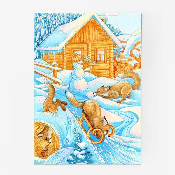Постер «Лисята, зима»