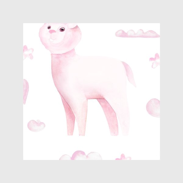 Скатерть «Милая розовая акварельная альпака»