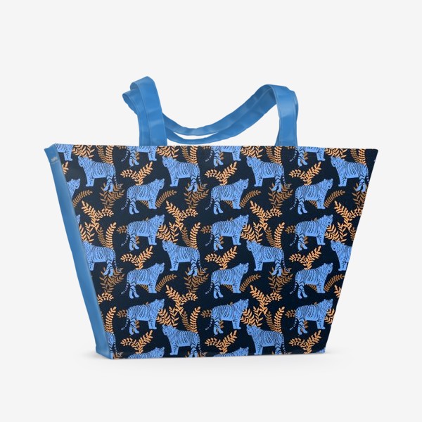 Пляжная сумка «Синие тигры»