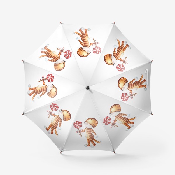 Зонт «Милый тигренок с леденцом»