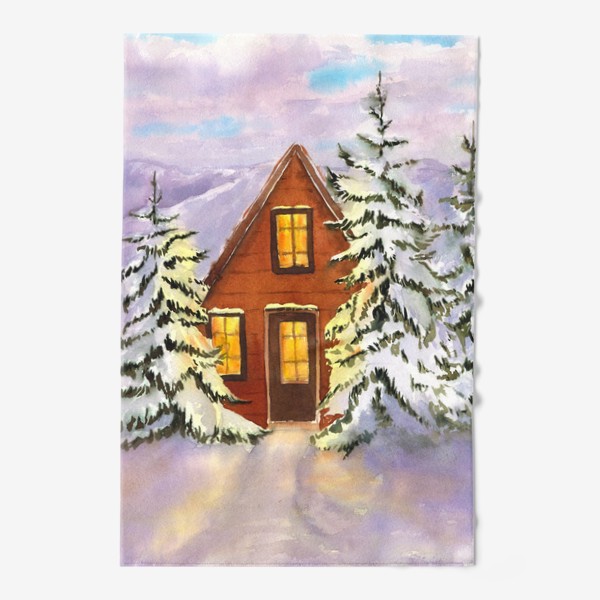 Полотенце «Зимняя сказка Зимний дом Рождество Новый год»