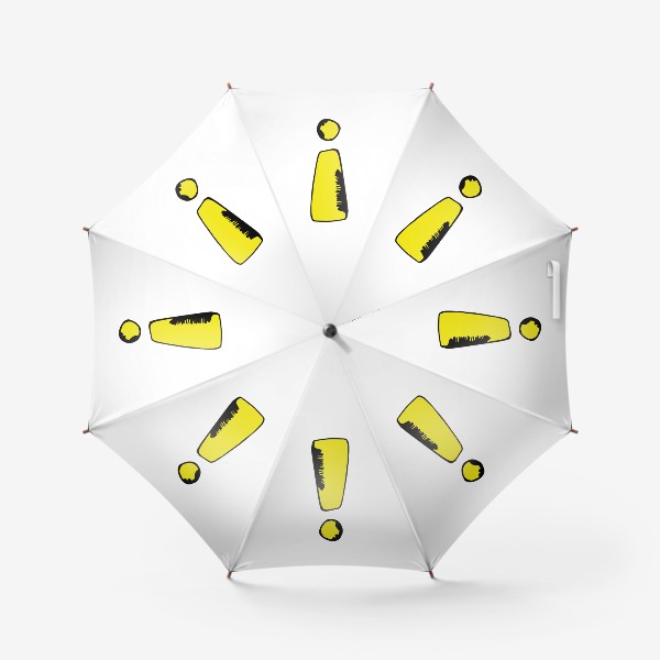 Зонт «Желтый восклицательный знак.»