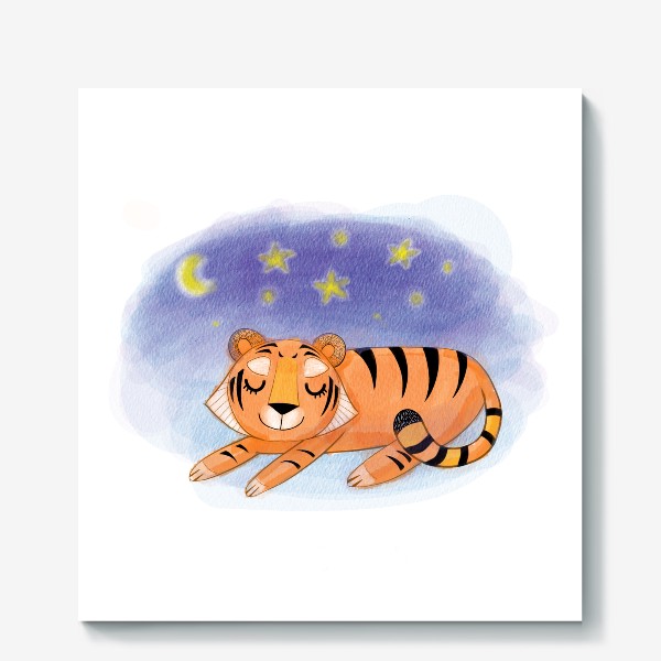 Холст «Добрых снов, тигр!»
