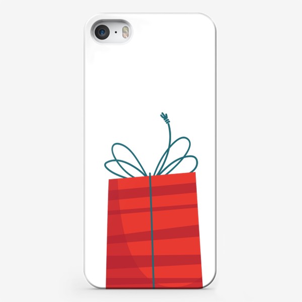 Чехол iPhone «Красный подарок в коробке»