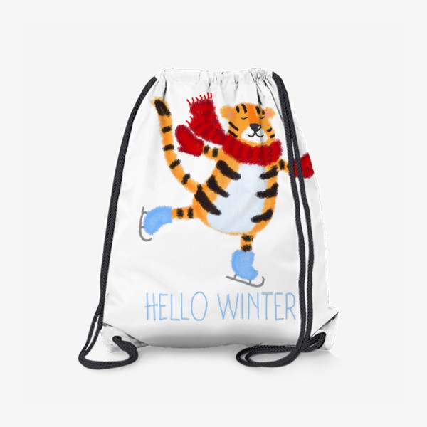 Рюкзак «Тигр на коньках, символ 2022 года»