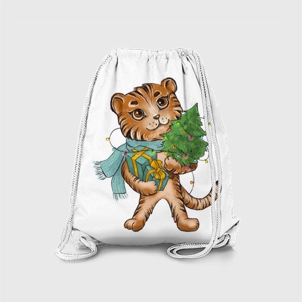 Рюкзак «Новогодний тигр с ёлкой»