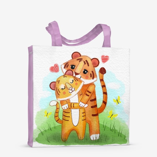 Сумка-шоппер «Влюблённые тигры»