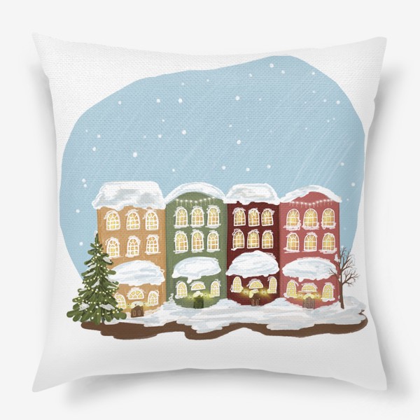 Подушка «Зимний городок»