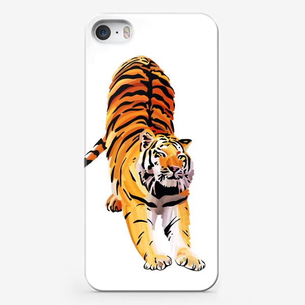 Чехол iPhone «Тигр-потягуша»