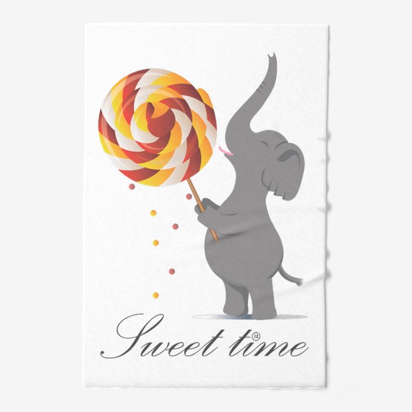 Полотенце «Sweet time (Слон и леденец)»
