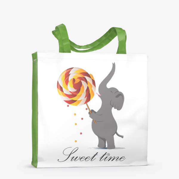 Сумка-шоппер «Sweet time (Слон и леденец)»
