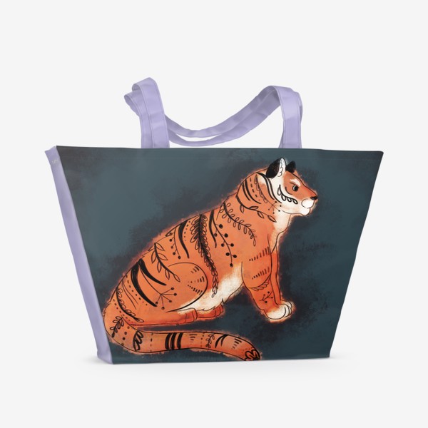 Пляжная сумка «Декоративный Тигр»