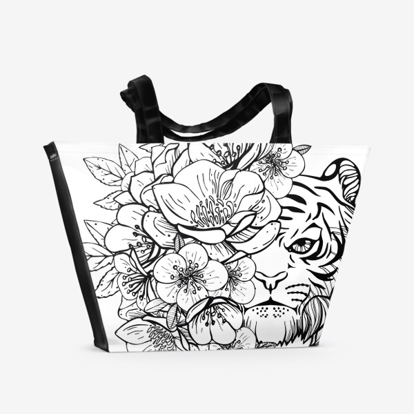 Пляжная сумка «Tigers&Flowers»