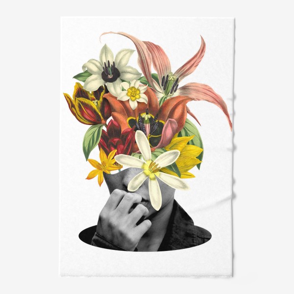 Полотенце «Коллаж - Цветы это мысли»