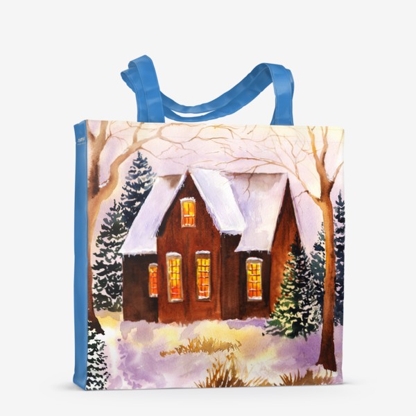 Сумка-шоппер «Зимняя сказка Зимний дом Рождество Новый год»