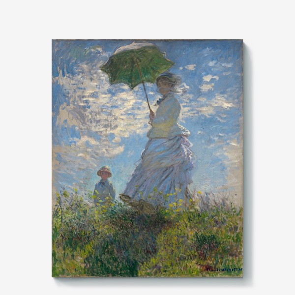 Холст «Клод Моне. Женщина с зонтиком»