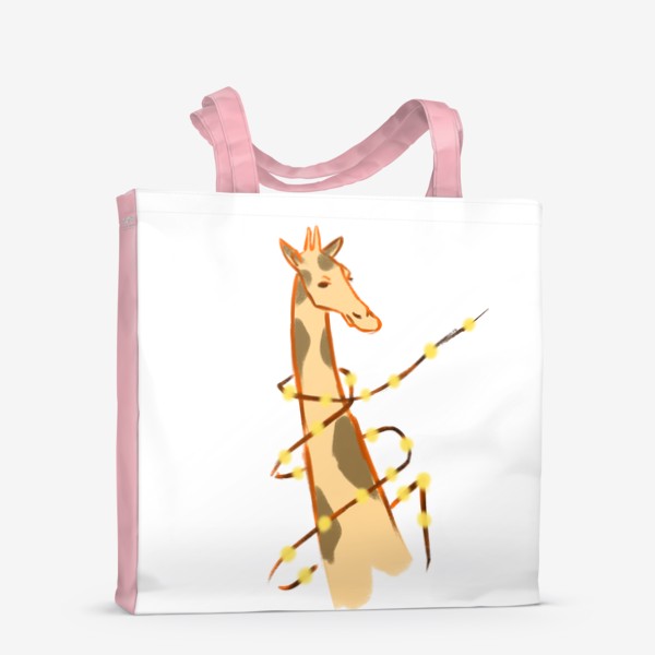Сумка-шоппер «Новогодний жираф»