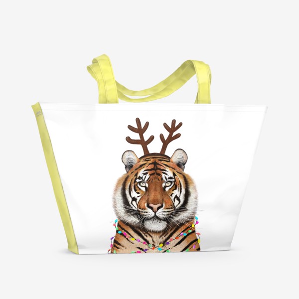 Пляжная сумка «Новогодний тигр»