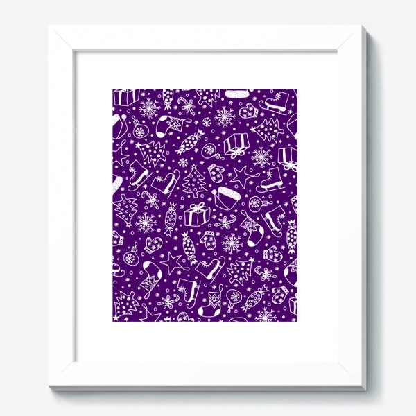 Картина «Violet Christmas Pattern»