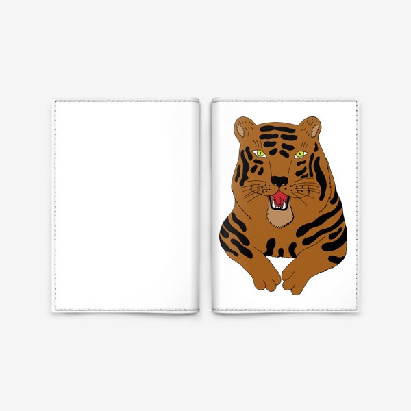 Обложка для паспорта «Сильный тигр.»