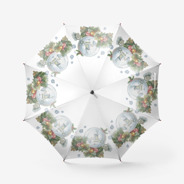 Зонт «новогодний шарик»
