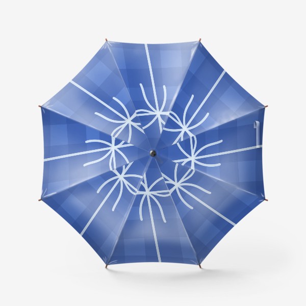 Зонт «Синий подарок в коробке»