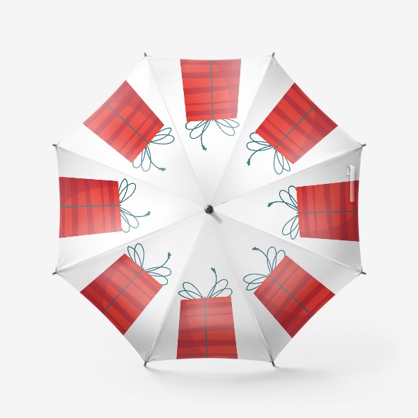 Зонт «Красный подарок в коробке»