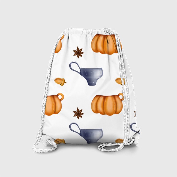 Рюкзак «Уютная осень, специи, тыквы, чай, чаепитие, желуди»