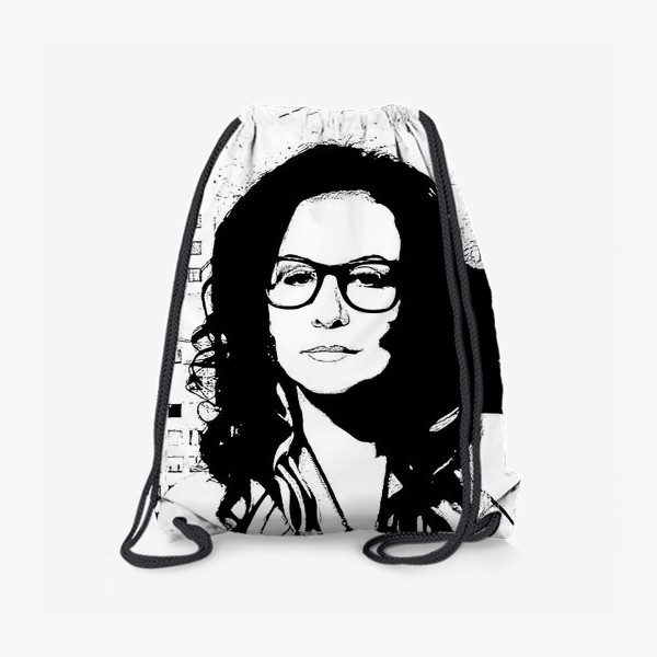 Рюкзак «чёрно-белая девушка в очках»