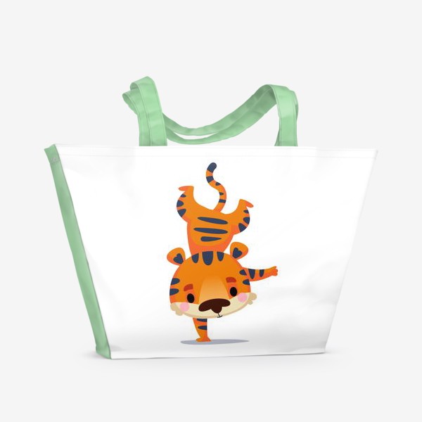 Пляжная сумка «Тигр спортсмен. Символ 2022 года»