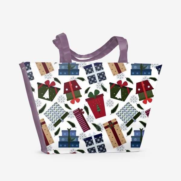 Пляжная сумка «Новогодние подарки»