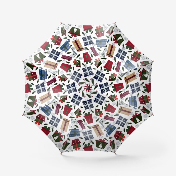 Зонт «Новогодние подарки»