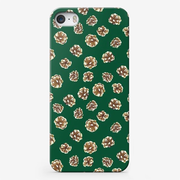 Чехол iPhone «Шишки текстура зеленый»